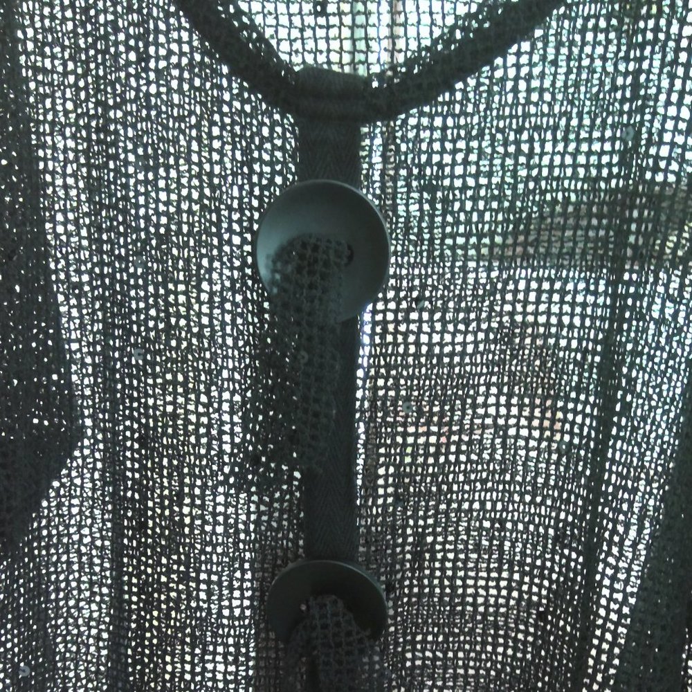 Sheer black three quarter length sleeve crop top